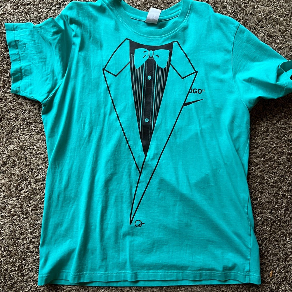 Rare Teal Off-White Nike Tux-Shirt Size XL